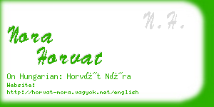 nora horvat business card